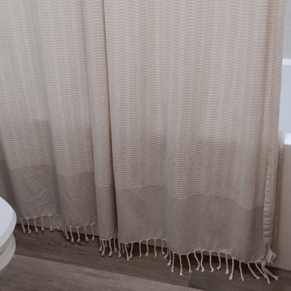 Haven Organic Two Tone Shower Curtain 72 x 98